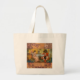 Bolsa Tote Grande Personagens Clássicos de Contos de Fadas da Bela F
