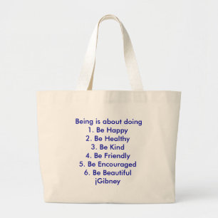Bolsa Tote Grande Personalize ProductBeing é sobre fazer o jGibney