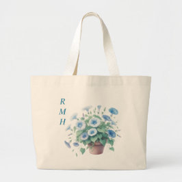Bolsa Tote Grande Personalize September Morning Glory Tote Bag