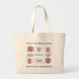 Bolsa Tote Grande Personalized Christian DAILY AFFIRMATIONS