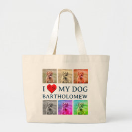 Bolsa Tote Grande Personalized Dog Pop Art Pet Lover Gift