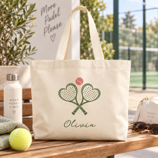Bolsa Tote Grande Personalized Padel Tote Bag Custom Name