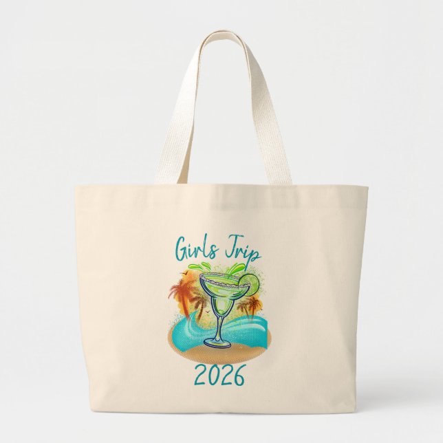 Bolsa Tote Grande Personalized Tropical Island (Frente)