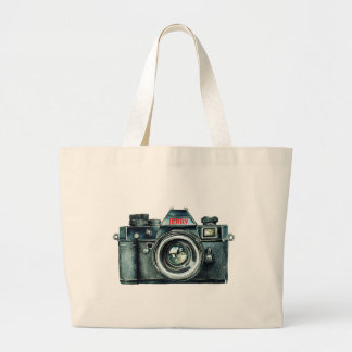 Bolsa Tote Grande Personalized Vintage Camera Tote Bag