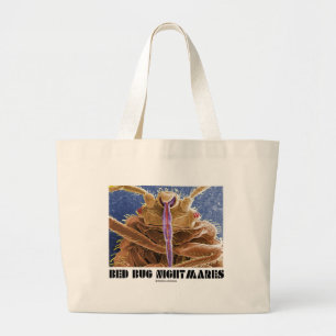 Bolsa Tote Grande Pesadelo do inseto de cama (lectularius do Cimex)