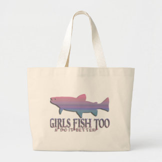 BOLSA TOTE GRANDE PESCA DA TRUTA DA MENINA