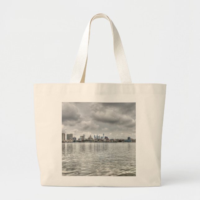 Bolsa Tote Grande Philly Skyline (Frente)