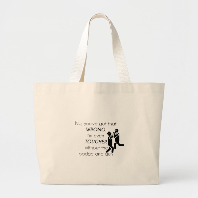 Bolsa Tote Grande Piadas de Policiais Presentes (Frente)