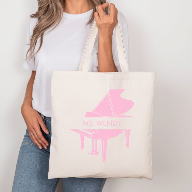 Bolsa Tote Grande Piano Personalizado (Criador carregado)