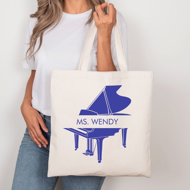 Bolsa Tote Grande Piano Personalizado (Criador carregado)