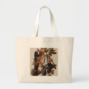 Bolsa Tote Grande Pica-Pau-Grande de John James Audubon Impressão de