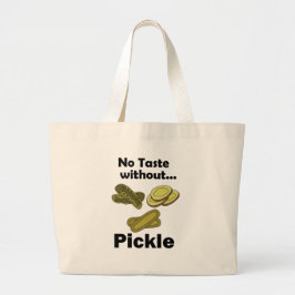 Bolsa Tote Grande Picles de Pepino Sem Gosto Sem Picles
