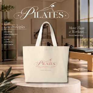 Bolsa Tote Grande Pilates de Luxo Os Princípios Básicos Rosa