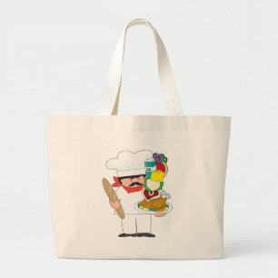 Bolsa Tote Grande Pilha do cozinheiro chefe