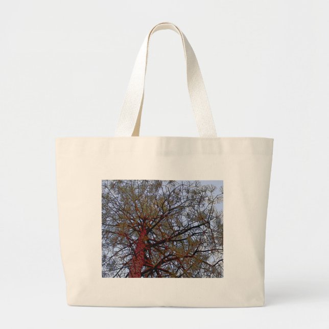 Bolsa Tote Grande Pine with Red Trunk (detail) (Frente)
