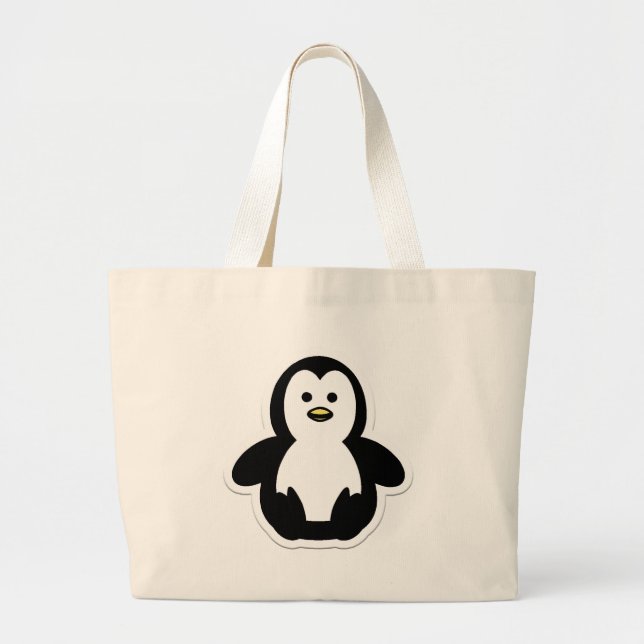Bolsa Tote Grande pinguim (Frente)