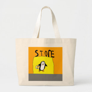 Bolsa Tote Grande Pinguim Comprando na Loja
