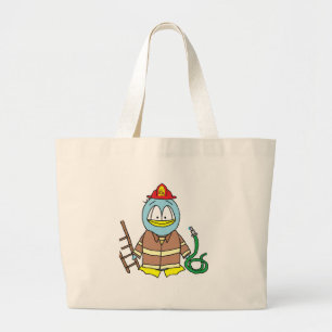 Bolsa Tote Grande Pinguim do bombeiro