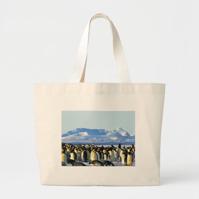 Bolsa Tote Grande Pinguins imperadores (Frente)