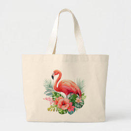 Bolsa Tote Grande Pink Flamingo  