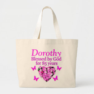BOLSA TOTE GRANDE PINK FLORAL CHRISTIAN 85º ANIVERSÁRIO TOTE BAG