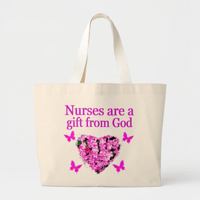 BOLSA TOTE GRANDE PINK FLORTIAN NURSE DESIGN (Frente)