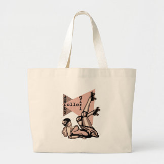 Bolsa Tote Grande pino da menina de derby do rolo acima