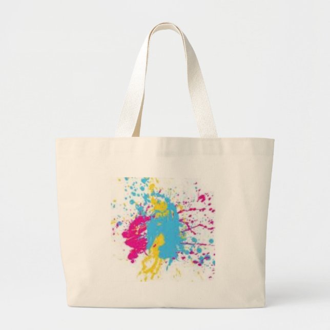 Bolsa Tote Grande pinte o splatter (Frente)