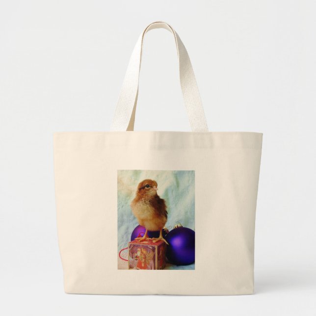 Bolsa Tote Grande Pintinho de Natal 2 (Frente)