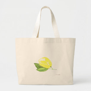 Bolsa Tote Grande Pintor amarelo-limão de fruta