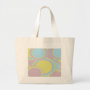 Bolsa Tote Grande Pintura de Abstrato de Pastel Moderno