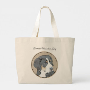 Bolsa Tote Grande Pintura de Filhote de Cachorro