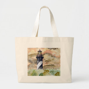 Bolsa Tote Grande Pintura do farol de St Augustine Florida