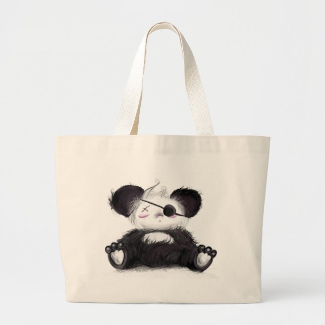 Bolsa Tote Grande Pirata da panda de Mei Mei (Frente)