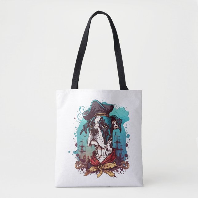 Bolsa Tote Grande Pirata de Cachorro Danado (Frente)