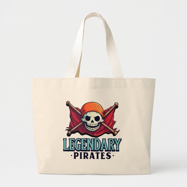 Bolsa Tote Grande Piratas lendários (Frente)