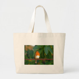 Bolsa Tote Grande Pisco-de-peito-ruivo-de-natal