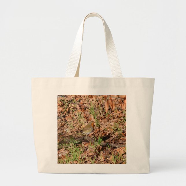 Bolsa Tote Grande Pisco-de-peito-vermelho (Frente)
