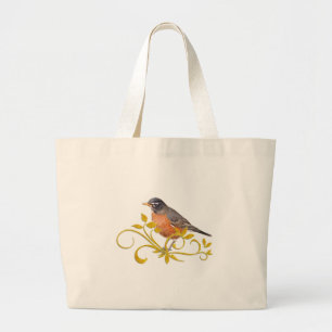 Bolsa Tote Grande Pisco de peito vermelho