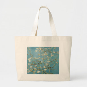Bolsa Tote Grande PixDezines Van Gogh Flores de Amendoeira em Saint-