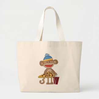 Bolsa Tote Grande Pizza do macaco da peúga e uma soda