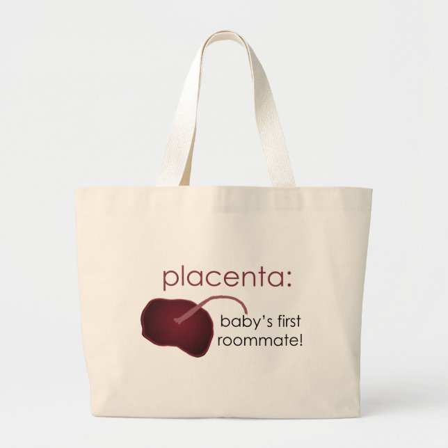 Bolsa Tote Grande placenta, o primeiro companheiro de quarto do bebê (Frente)