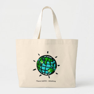 Bolsa Tote Grande Planeta Terra - Guerreiro da Vida Selvagem -