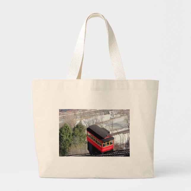 Bolsa Tote Grande Plano do declive de Pittsburgh (Frente)