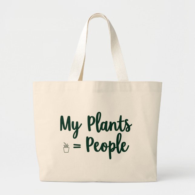 Bolsa Tote Grande Plantas = Pessoas (Frente)