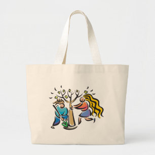 Bolsa Tote Grande Plante Uma Árvore