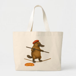 Bolsa Tote Grande Plato ornitorrinco equilibrista