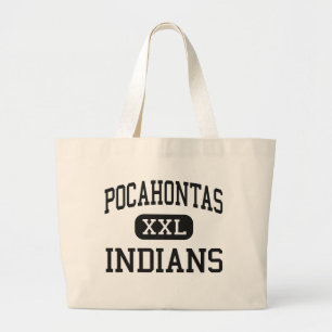 Bolsa Tote Grande Pocahontas - indianos - alto - Pocahontas Virgíni
