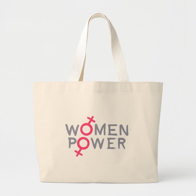 Bolsa Tote Grande Poder das mulheres (Frente)