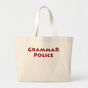 Bolsa Tote Grande Polícia da gramática